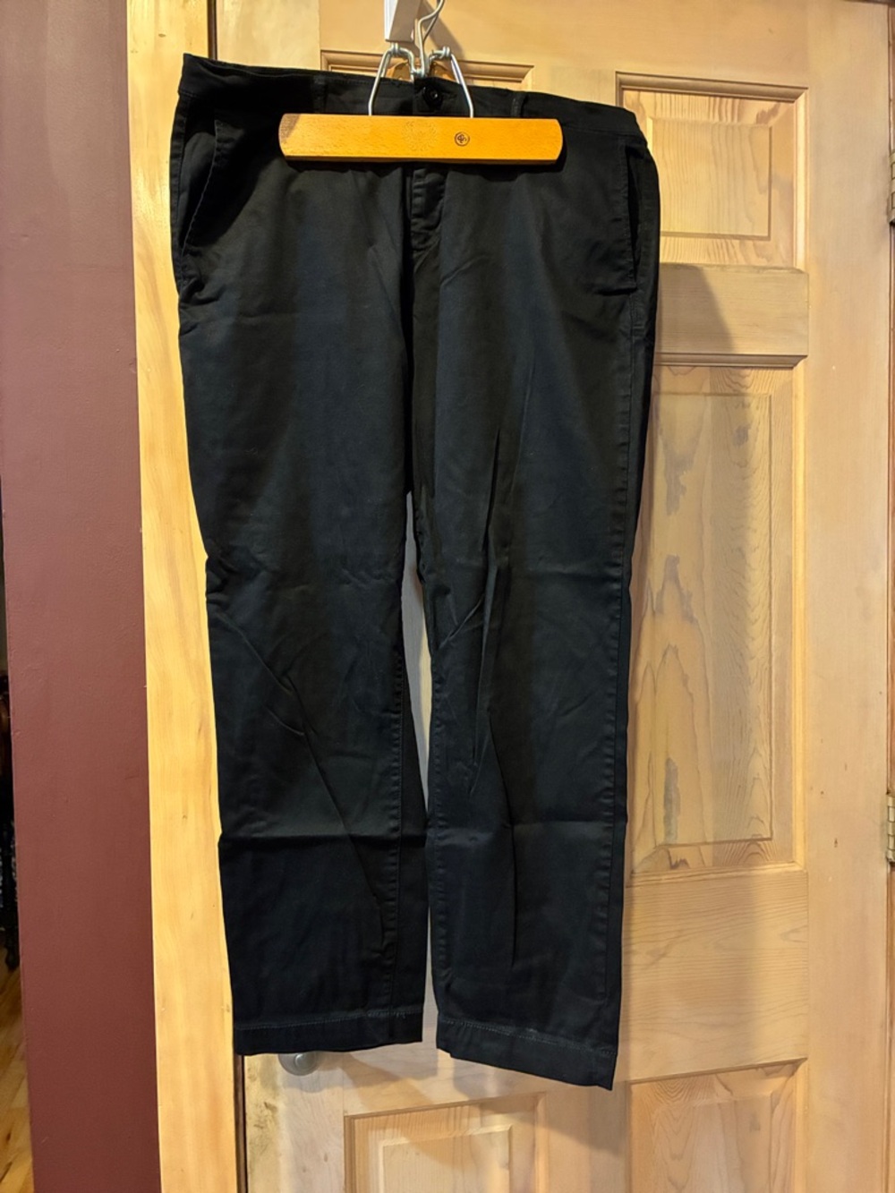 Nautica Black Straight-Leg Chinos